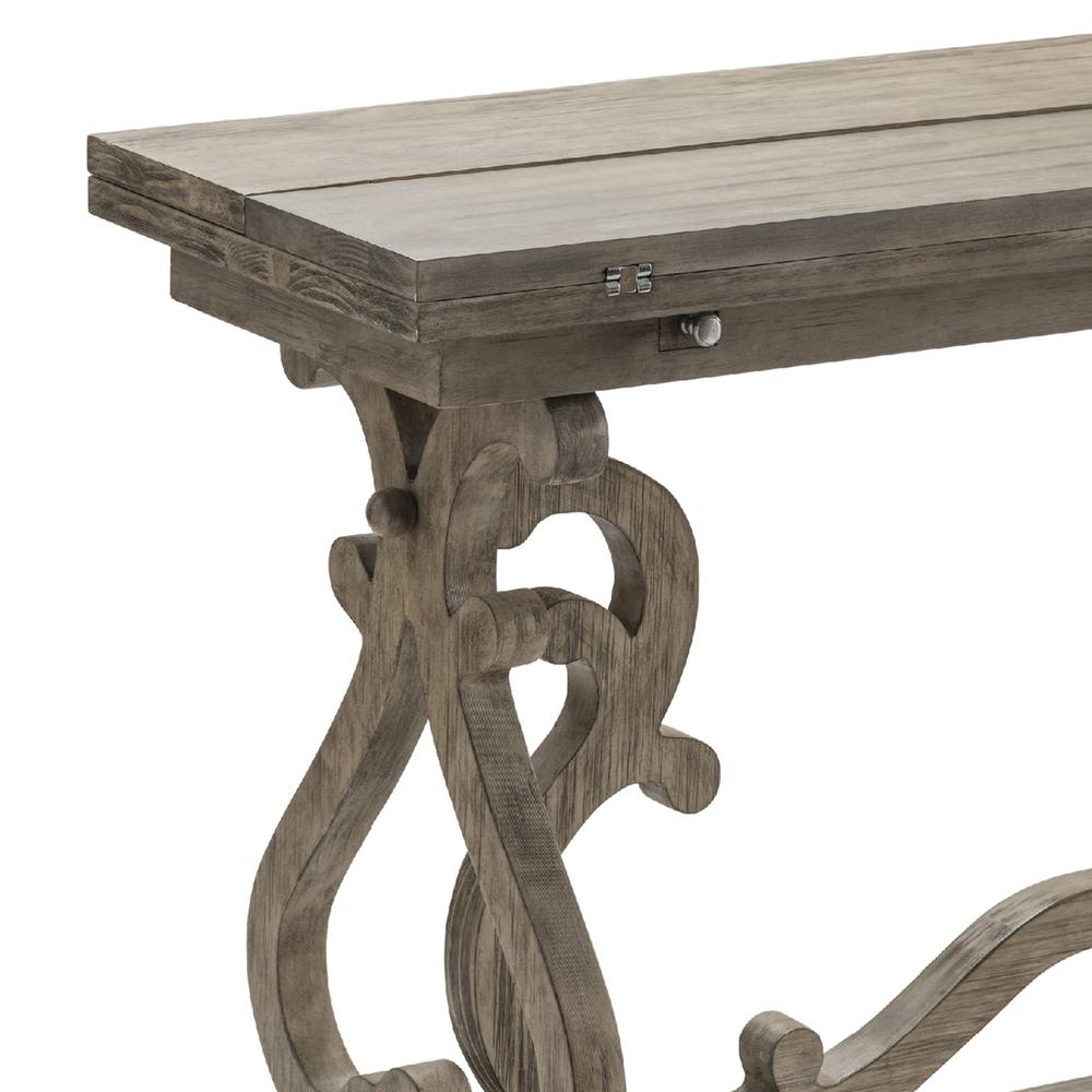 Crestview Collection Hawthorne Estate Flip Out Console Table Furniture, Grey