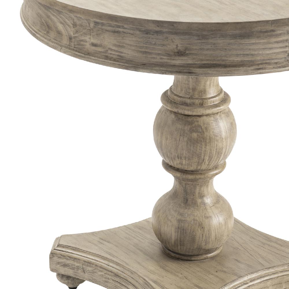 Crestview Collection Hawthorne Estate Round Turned Post Accent Table Furniture