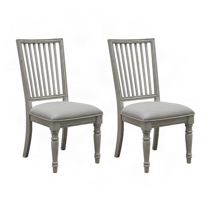 Madison Ridge Bluff Grey Farmhouse Side Chair Set of 2