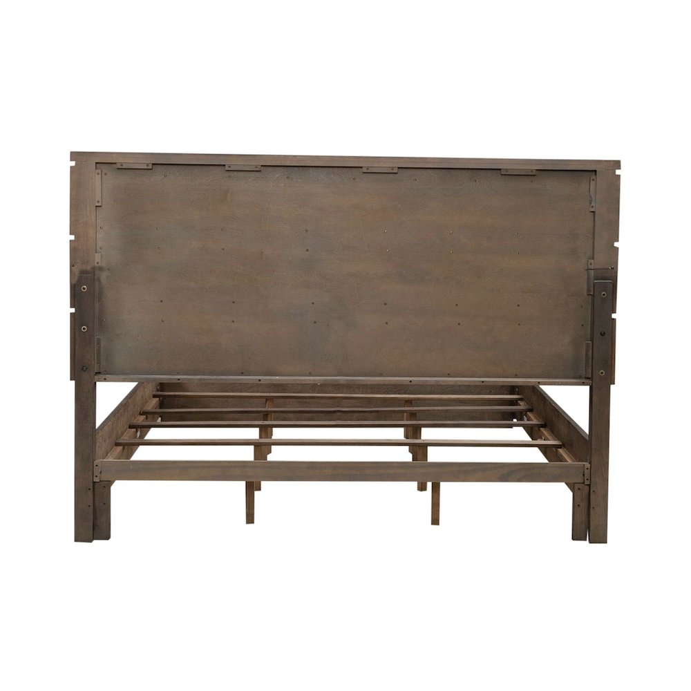 King Panel Bed with LED Touch Light, Dresser & Mirror, Night Stand