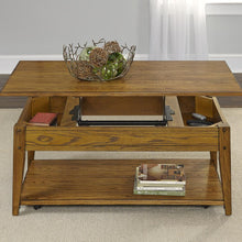 Lake House Lift Top Cocktail Table in Oak