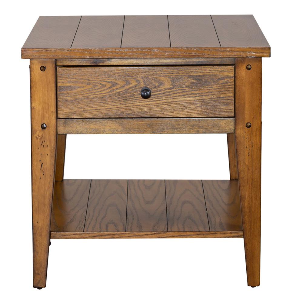 Lake House End Table in Oak
