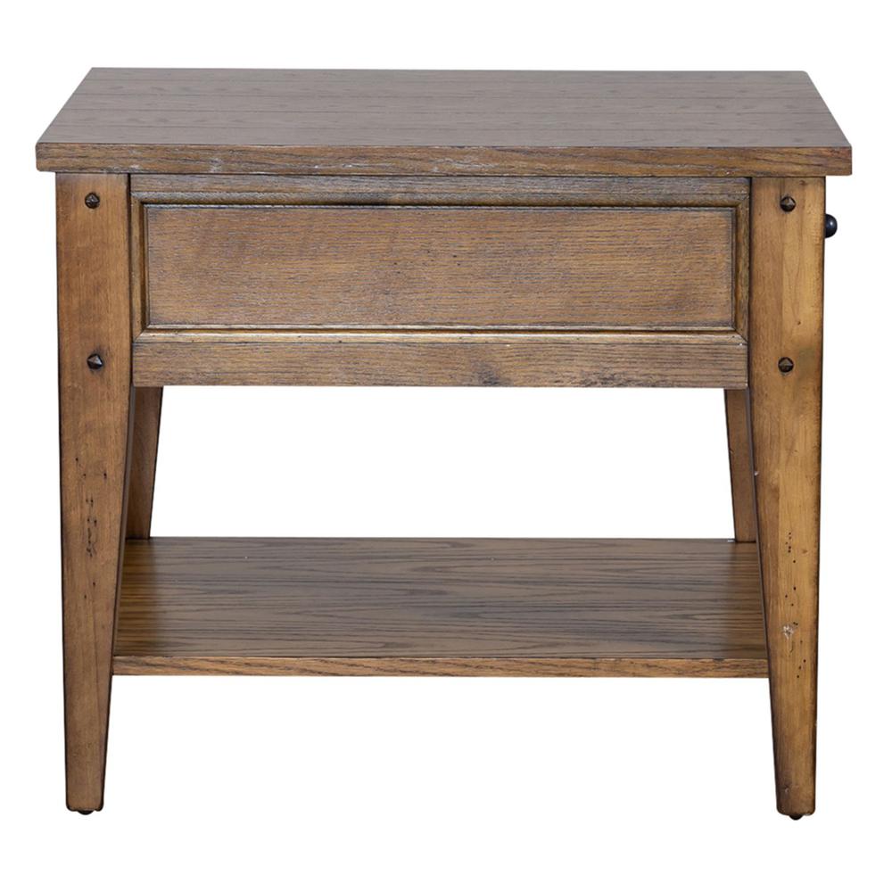 Lake House End Table in Oak