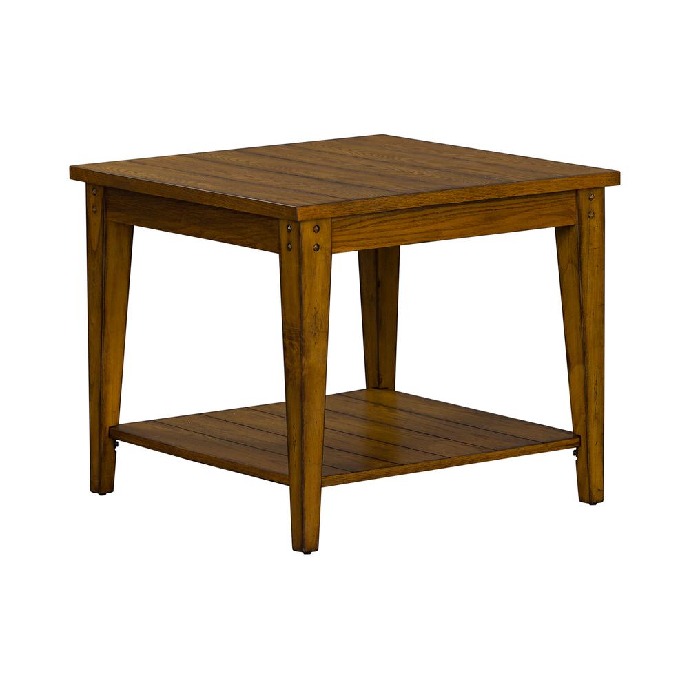 Lake House Square Lamp Table in Oak