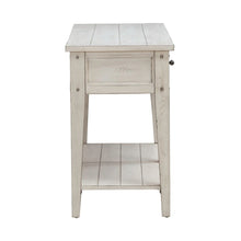 Lake House Drawer Sofa Table - Weathered White Oak Wood Plank Top