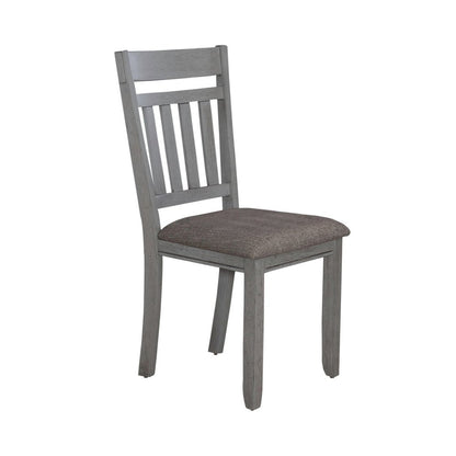 Newport 6 Piece Trestle Table Set - Dining Bench, 4 Splat Back Side Chairs, Two