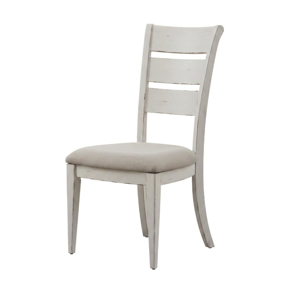 Solid Wood Ladder-Back Farmhouse Dining Chairs, Set of 2