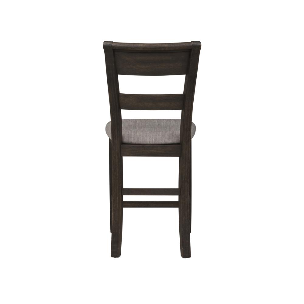 Double Bridge Splat Back Counter Chair (RTA)-Set of 2 in Dark Chestnut