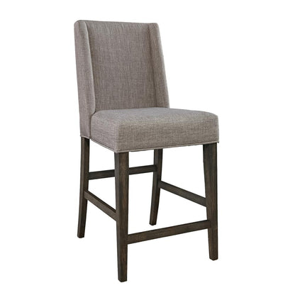 Double Bridge Upholstered Counter Chair (RTA) in Dark Chestnut
