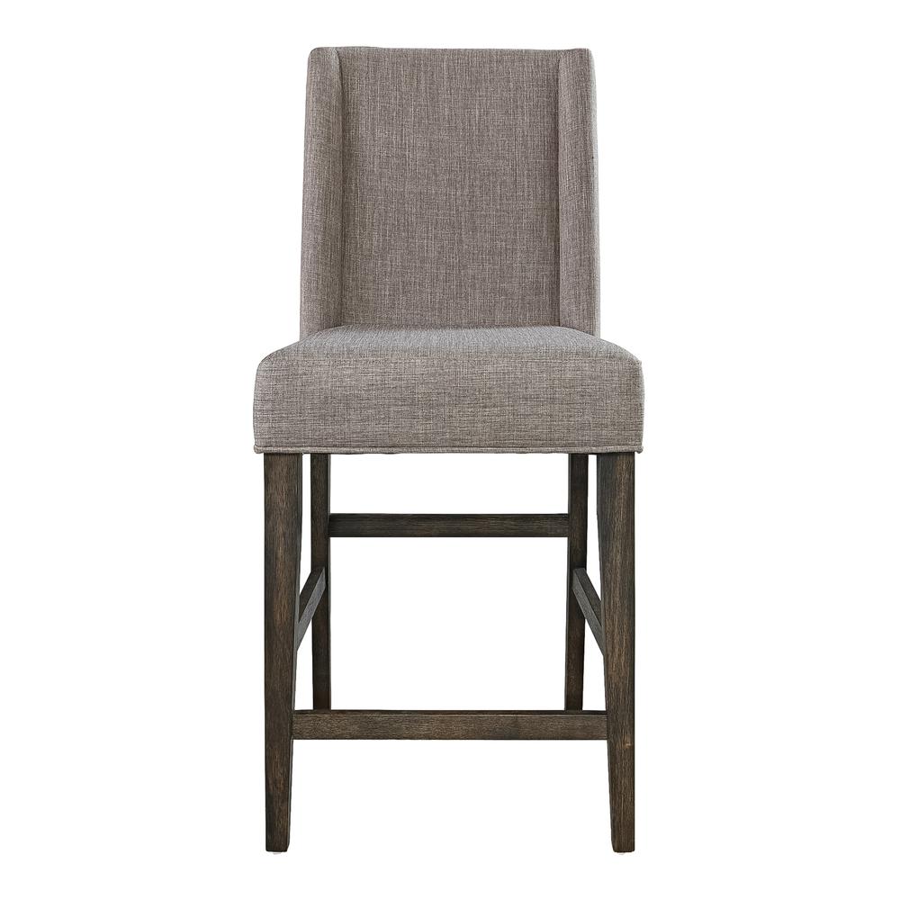 Double Bridge Upholstered Counter Chair (RTA) in Dark Chestnut