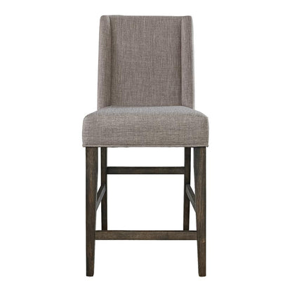 Double Bridge Upholstered Counter Chair (RTA) in Dark Chestnut