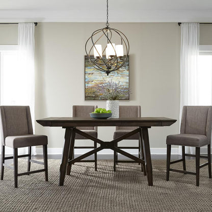 Double Bridge Upholstered Counter Chair (RTA) in Dark Chestnut
