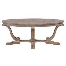 Greystone Mill Oval Cocktail Table in Stone White Wash w/ Wirebrush Distressing