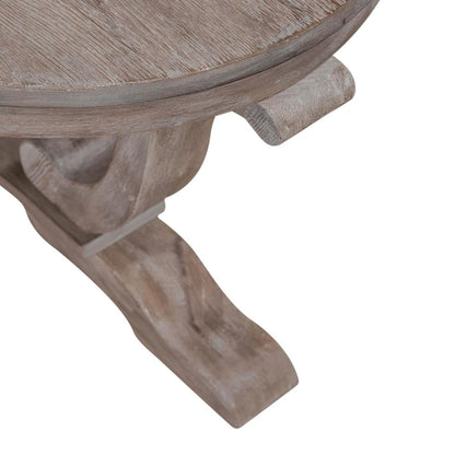Greystone Mill Oval Cocktail Table in Stone White Wash w/ Wirebrush Distressing