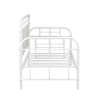 Vintage Series Twin Metal Day Bed - Antique White in Distressed Metal