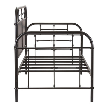 Vintage Series Twin Metal Day Bed - Black in Distressed Metal