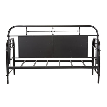 Vintage Series Twin Metal Day Bed - Black in Distressed Metal