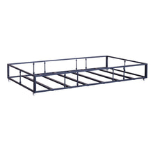 Vintage Series Twin Metal Trundle with Casters - Navy Distressed Metal