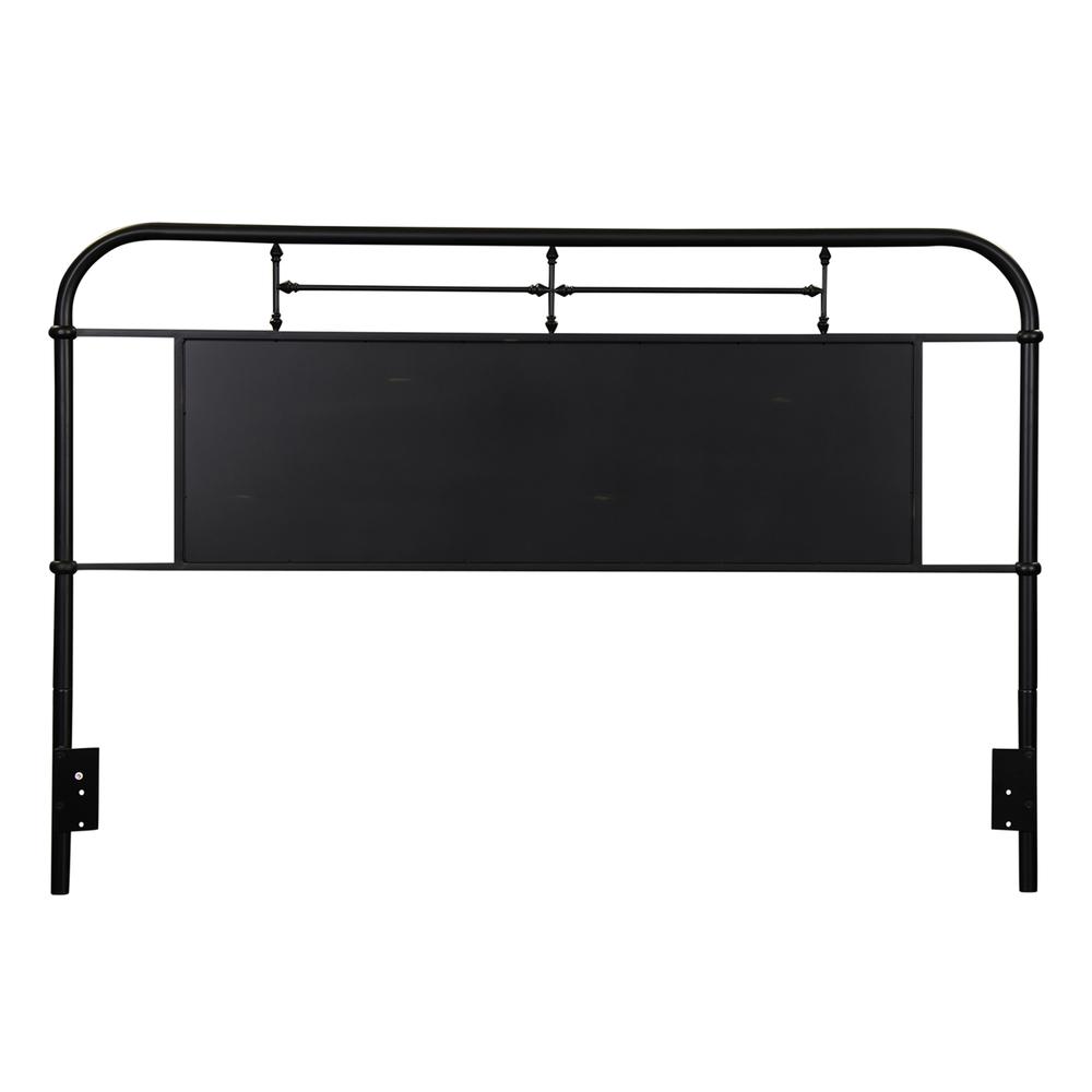 Vintage Series King Metal Headboard - Black in Distressed Metal
