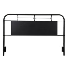 Vintage Series King Metal Headboard - Black in Distressed Metal
