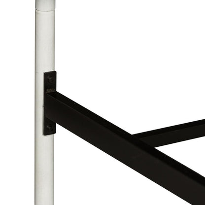 Vintage Series King Metal Bed - Antique White in Distressed Metal