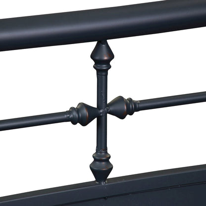 Vintage Series Full Metal Headboard - Navy in Distressed Metal