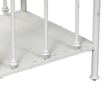 Vintage Series Open Night Stand - Antique White in Distressed Metal