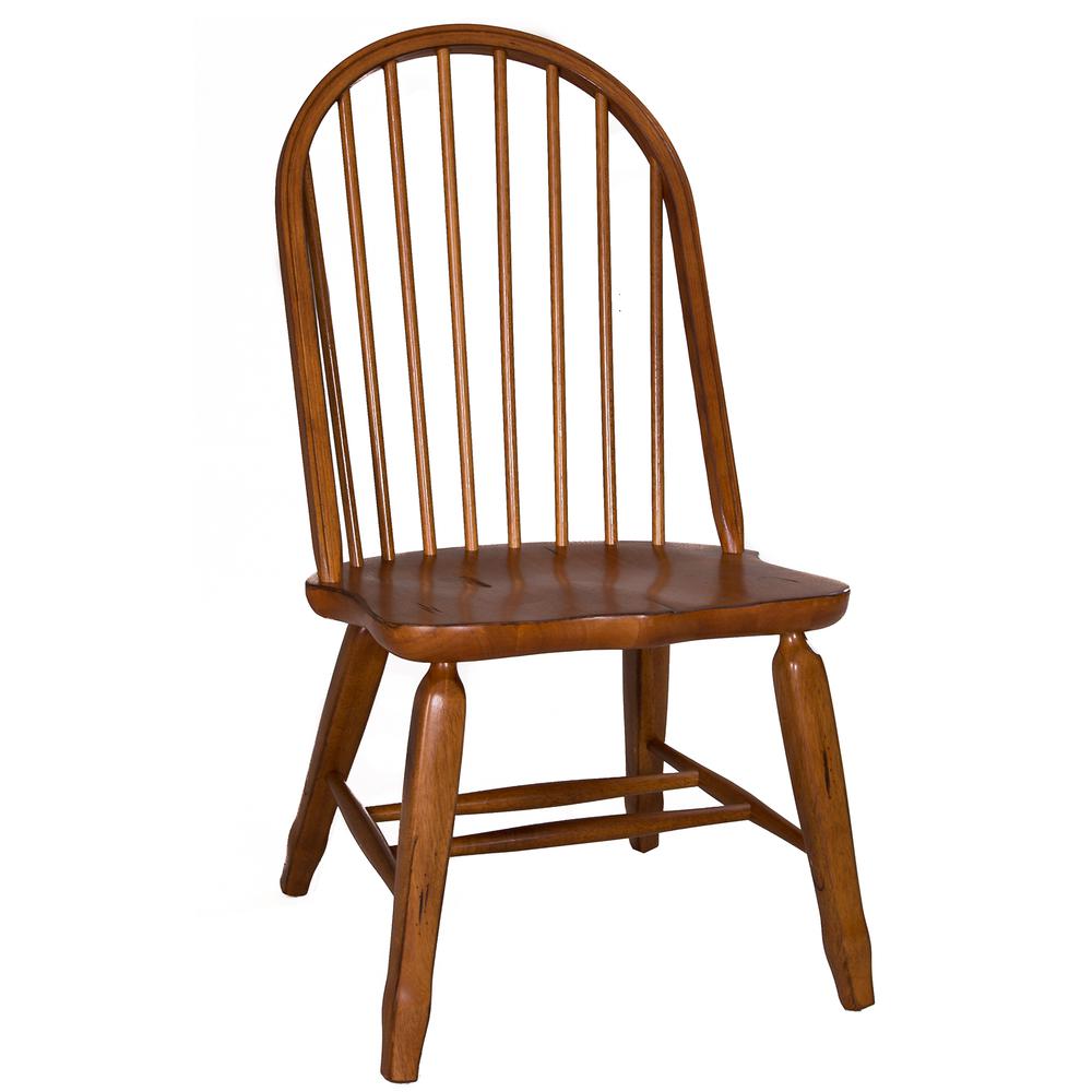 Treasures Bow Back Side Chair - Oak-Set of 2 in Rustic Oak