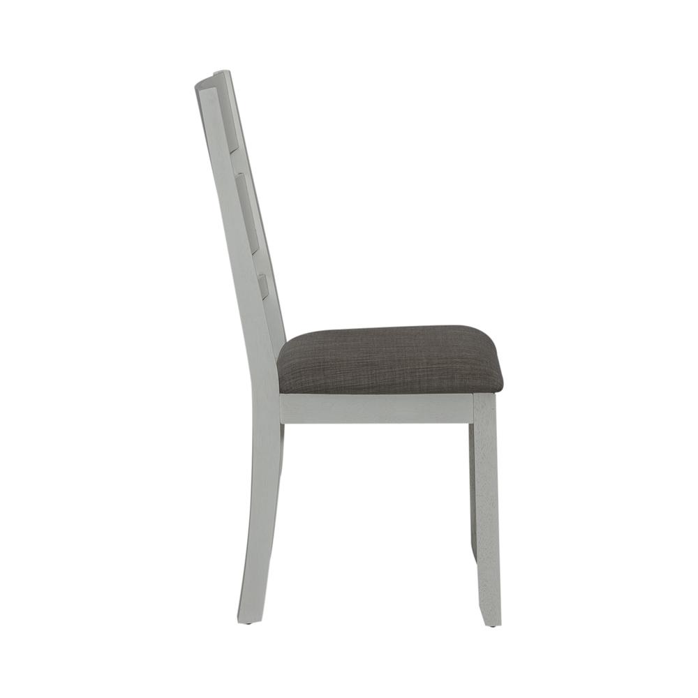 Slat Back Uph Side Chair (RTA) - Set of 2 Transitional White