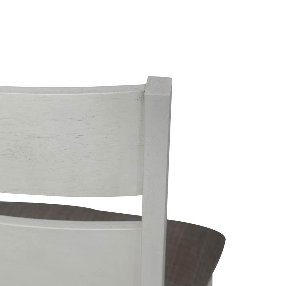 Slat Back Uph Side Chair (RTA) - Set of 2 Transitional White