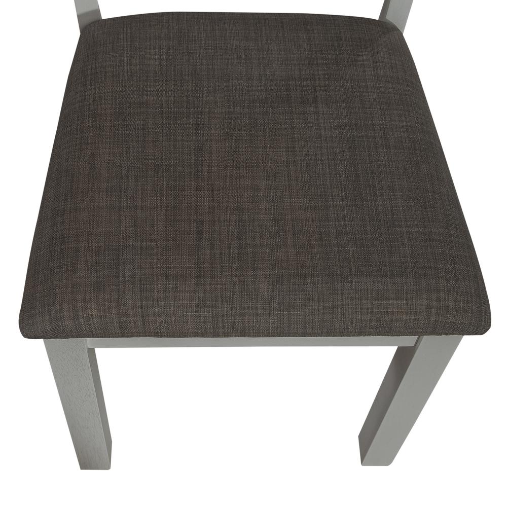 Slat Back Uph Side Chair (RTA) - Set of 2 Transitional White