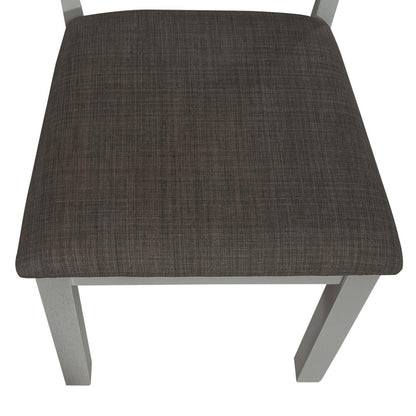 Slat Back Uph Side Chair (RTA) - Set of 2 Transitional White