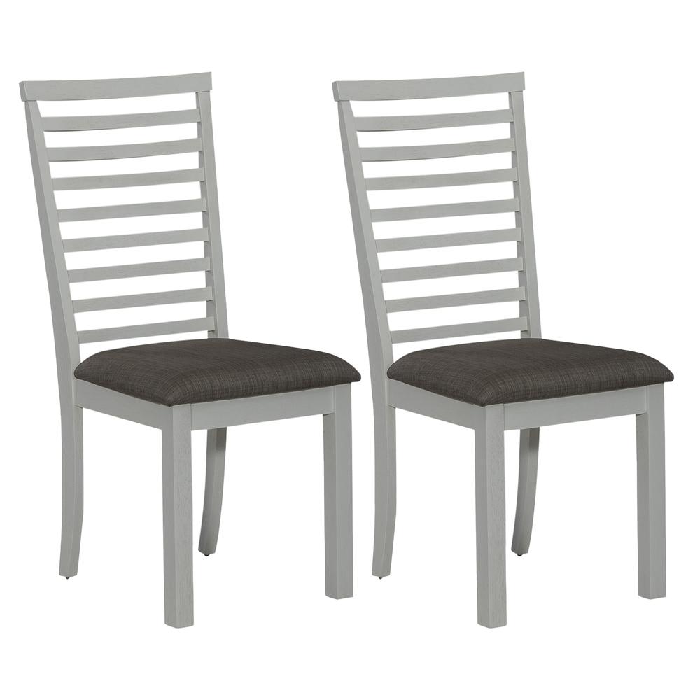 Uph Ladder Back Side Chair (RTA) - Set of 2 Transitional White