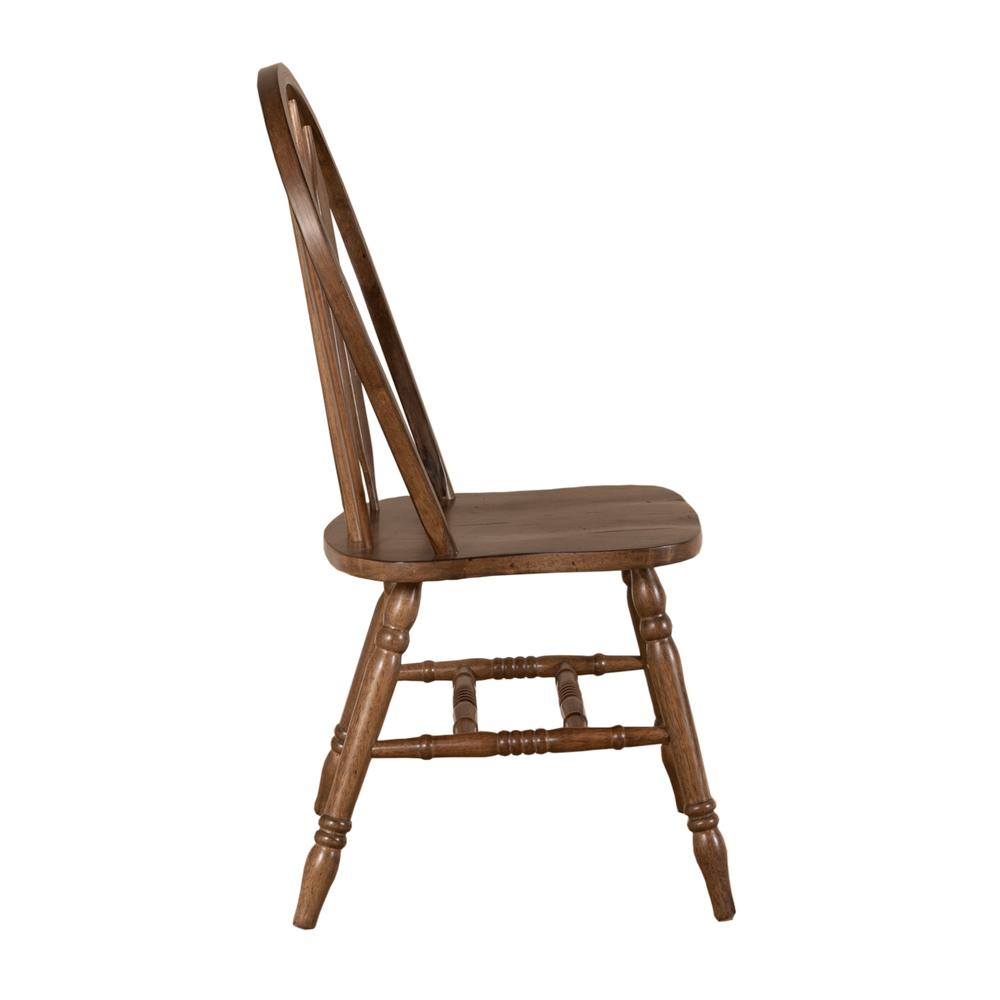 Carolina Crossing Windsor Side Chair-Set of 2 in Antique Honey