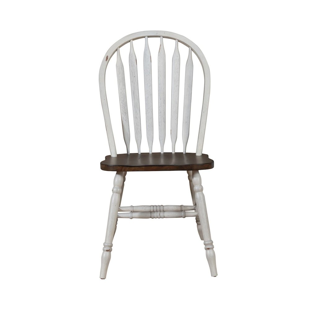 Windsor Side Chair- White- Set of 2 Solids White