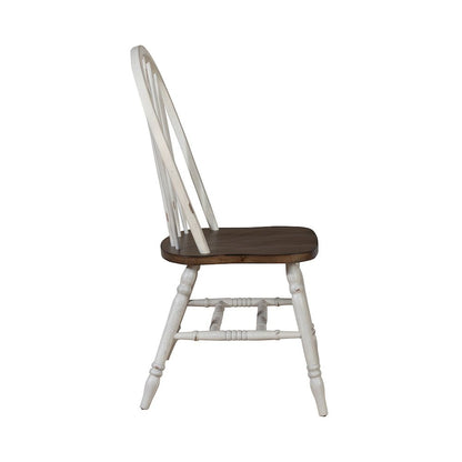 Windsor Side Chair- White- Set of 2 Solids White