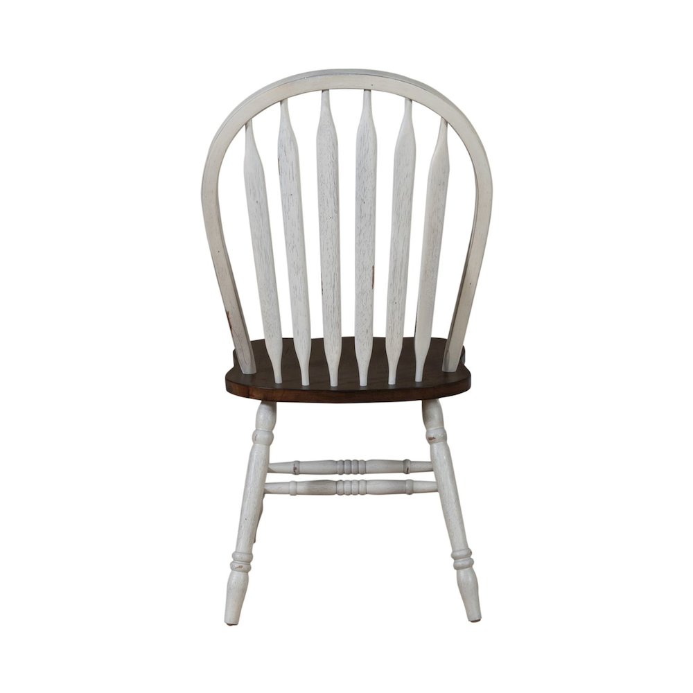 Windsor Side Chair- White- Set of 2 Solids White