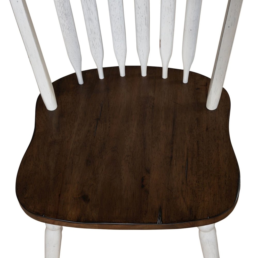 Windsor Side Chair- White- Set of 2 Solids White