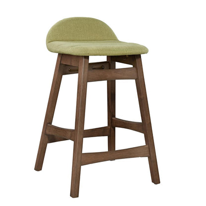 Space Savers 24 Inch Counter Chair - Green (RTA)-Set of 2 in Satin Walnut