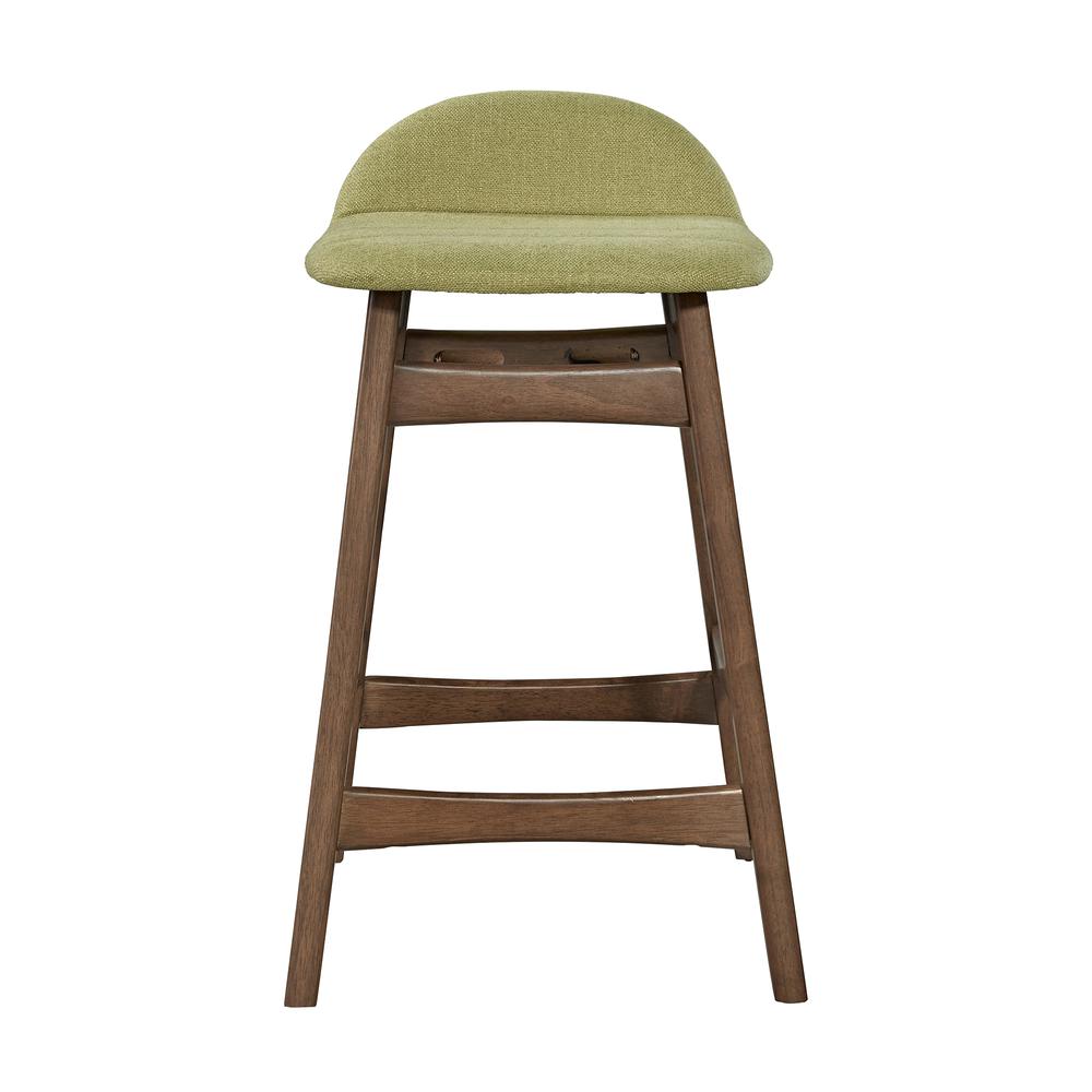 Space Savers 24 Inch Counter Chair - Green (RTA)-Set of 2 in Satin Walnut