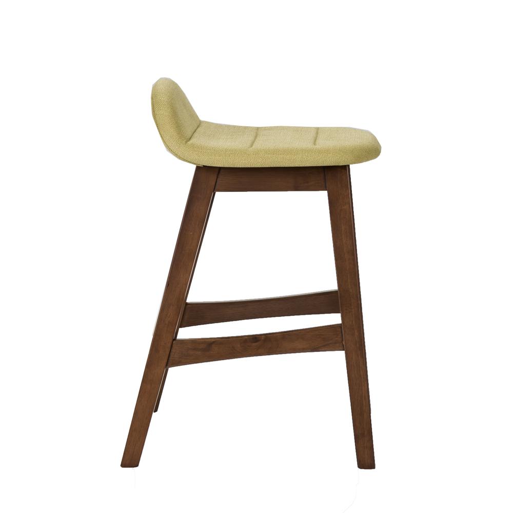 Space Savers 24 Inch Counter Chair - Green (RTA)-Set of 2 in Satin Walnut