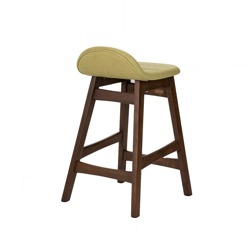 Space Savers 24 Inch Counter Chair - Green (RTA)-Set of 2 in Satin Walnut
