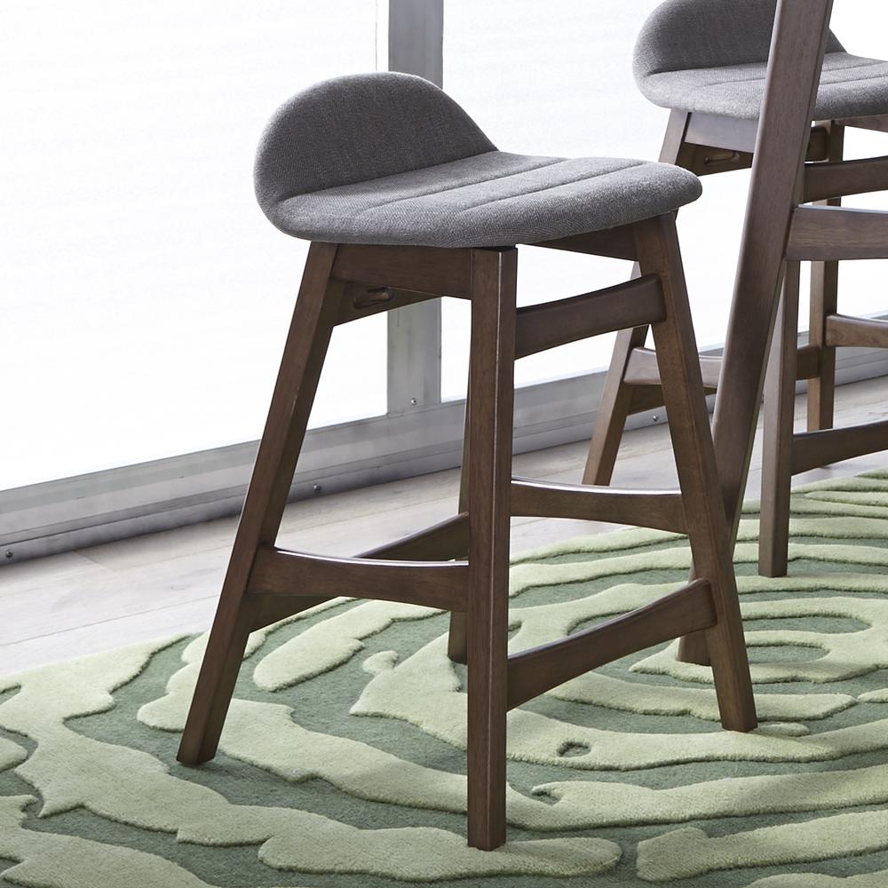 Space Savers 24 Inch Counter Chair - Grey (RTA)-Set of 2 in Satin Walnut