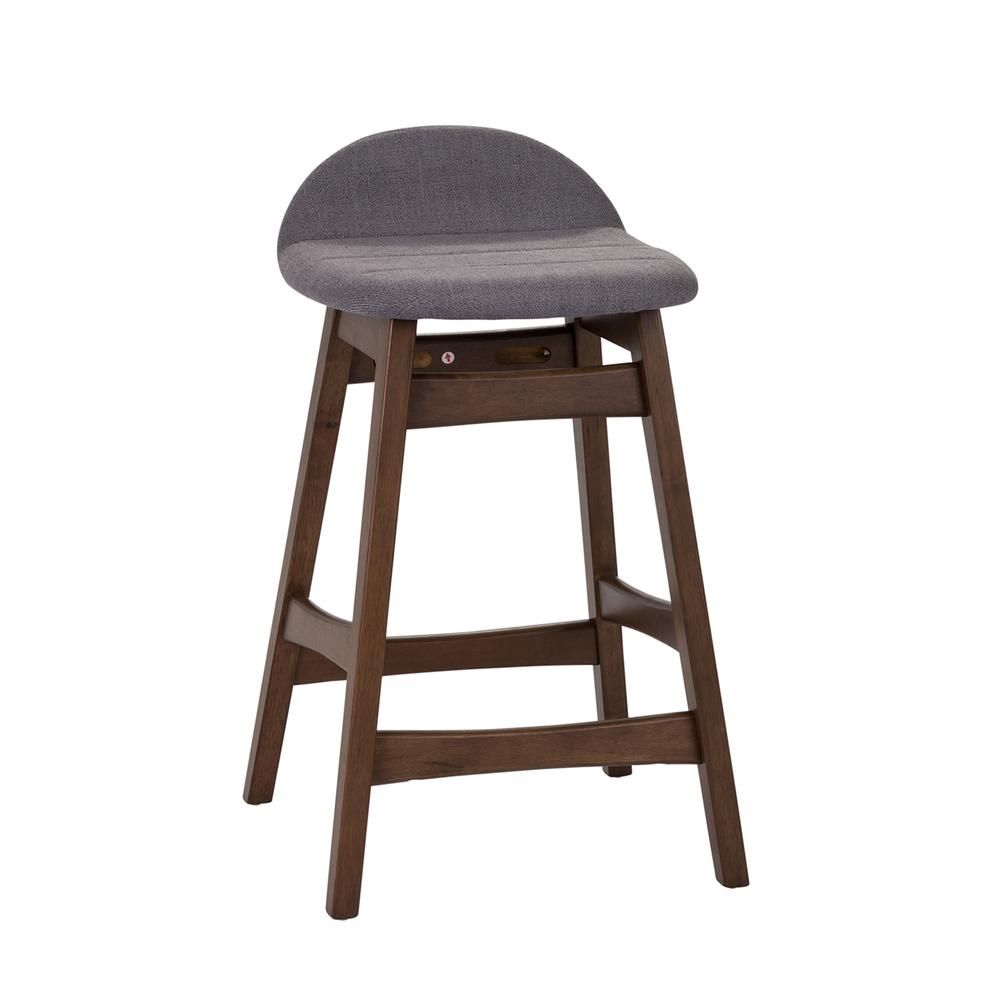 Space Savers 24 Inch Counter Chair - Grey (RTA)-Set of 2 in Satin Walnut