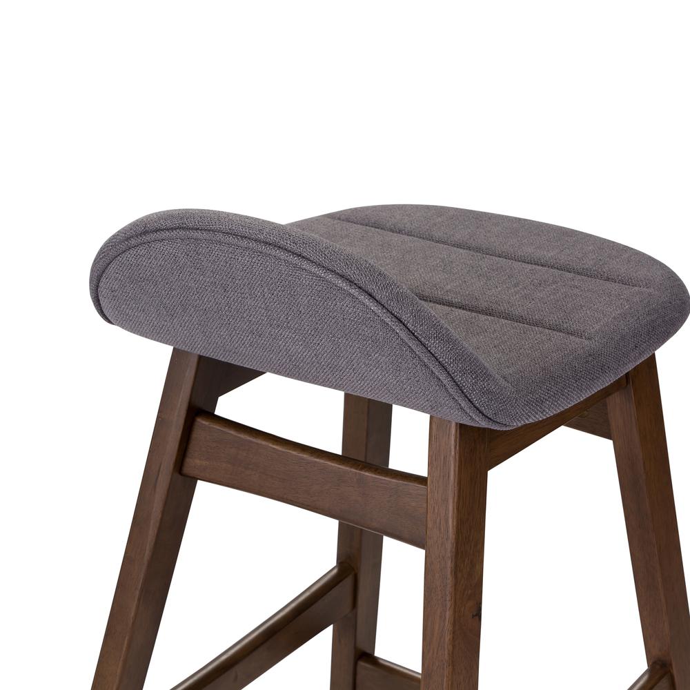 Space Savers 24 Inch Counter Chair - Grey (RTA)-Set of 2 in Satin Walnut