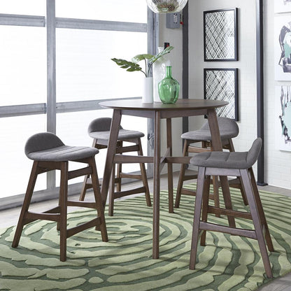 Space Savers 24 Inch Counter Chair - Grey (RTA)-Set of 2 in Satin Walnut