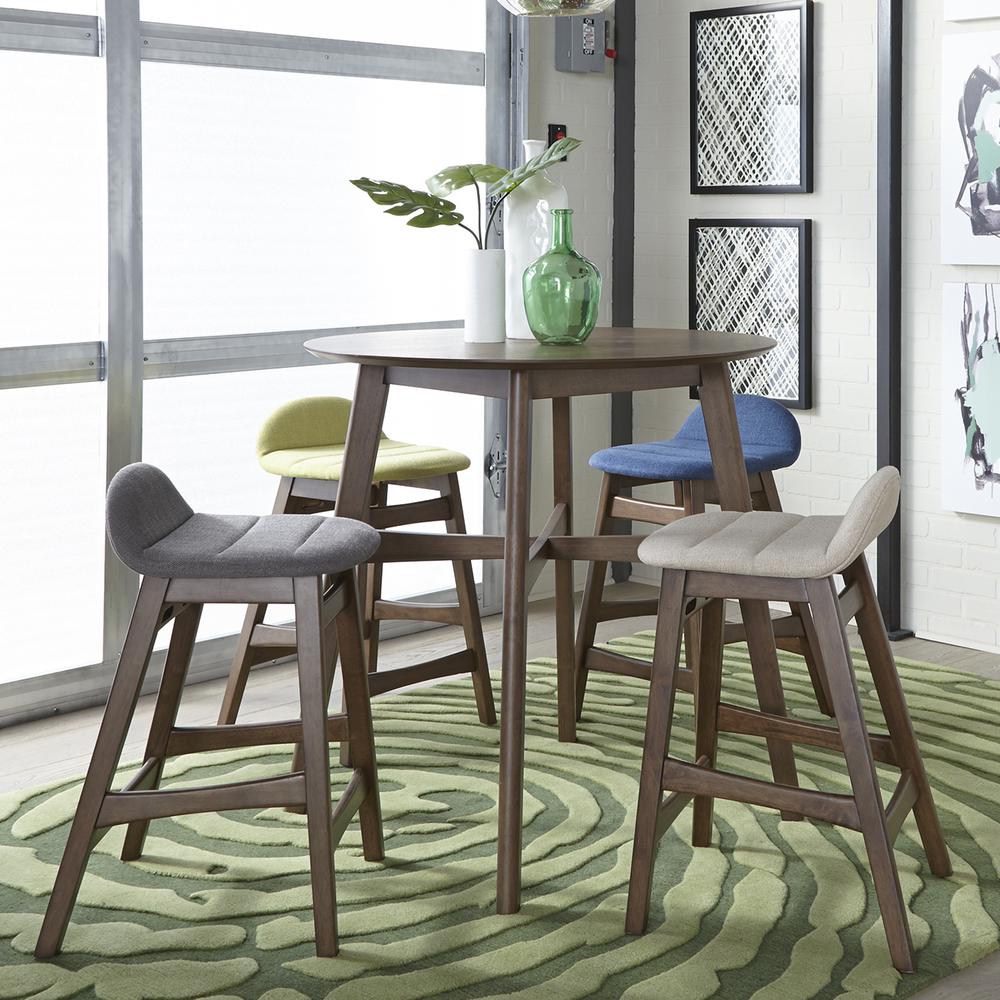 Space Savers 24 Inch Counter Chair - Grey (RTA)-Set of 2 in Satin Walnut