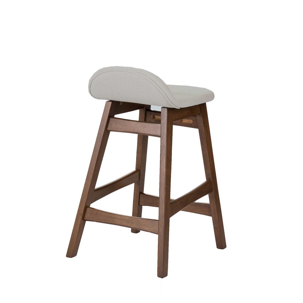 Space Savers 24 Inch Counter Chair - Light Tan (RTA)-Set of 2 in Satin Walnut