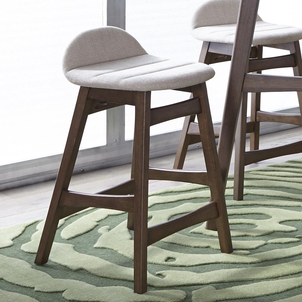 Space Savers 24 Inch Counter Chair - Light Tan (RTA)-Set of 2 in Satin Walnut