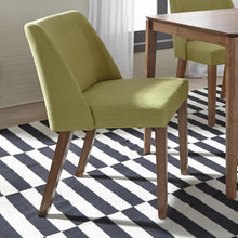 Space Savers Nido Chair - Green (RTA)-Set of 2 in Satin Walnut